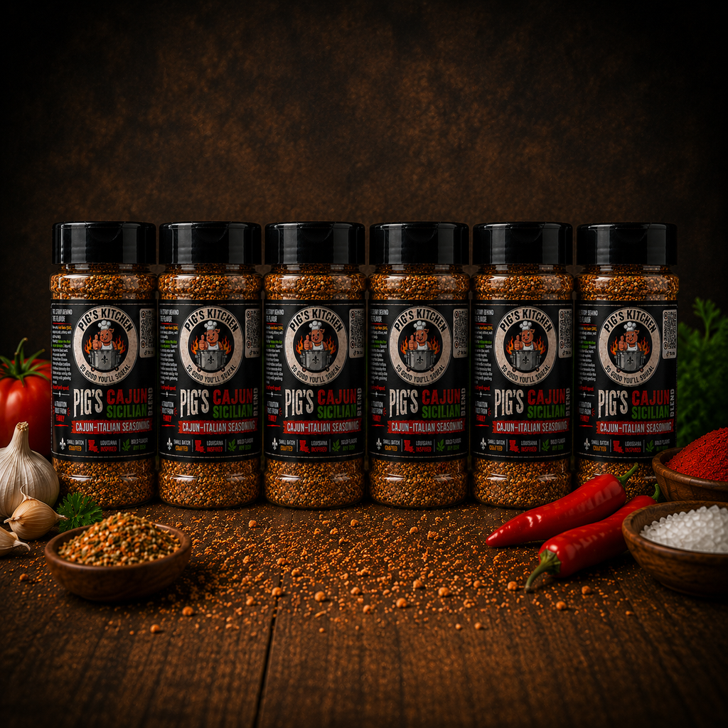 Pig's Cajun Sicilian Blend Seasoning | Small Batch Cajun-Italian Spice Blend