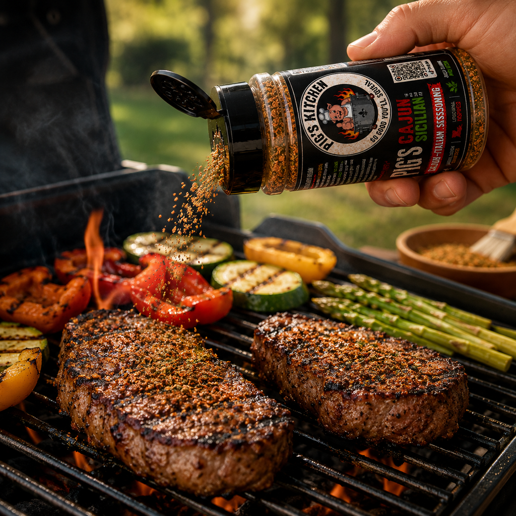 Pig's Cajun Sicilian Blend Seasoning | Small Batch Cajun-Italian Spice Blend